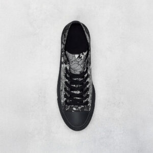 Dragon Tattoo Art Print Black Canvas Low‑Top Sneakers 5