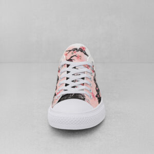 Sakura Blossom Art Print White Canvas Low‑Top Sneakers 4